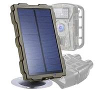 Braveking1 Panneau Solaire DC 6V/1700mAh pour Caméra de Chasse, IP66 Étanche Chargeur Portable de Banque D'énergie Solaire, Kit Installation Inclus, pour Cameras de Chasse et Piege Photographique