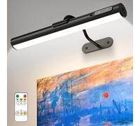 bravzurg 4000mAh Applique Murale LED Sans Fil, Lampe Murale Sans Filà Télécommande, Lampe Miroir Rechargeable USB, lumiere eclairage pour tableau, Salle de Bain, Miroir, Vitrines, Intérieure, Chambre