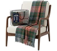 BRAW CLANS TARTANS Couverture en Laine Douce à Carreaux Tartan - 185 x 77 cm - Motif Tartan écossais avec Franges - Couverture Chaude pour canapé, Voyage et Voiture pour la fête des mères ou Noël