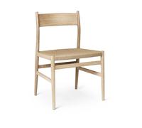 Brdr. Krüger Chaise Heritage assise tissée Cordon de papier de chêne huilé
