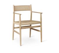 Brdr. Krüger Fauteuil Heritage dossier et assise tissés Cordon de papier de chêne huilé