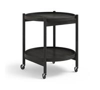 Brdr. Krüger Table roulante Bølling Tray Table model 50 chêne laqué noir. structure en chêne laqué noir