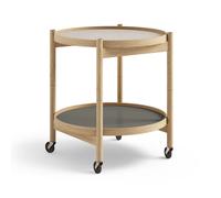 Brdr. Krüger Table roulante Bølling Tray Table model 50 stone. structure en chêne huilé