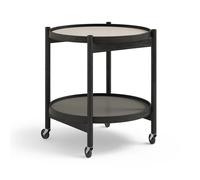 Brdr. Krüger Table roulante Bølling Tray Table model 50 stone. structure en chêne laqué noir
