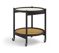 Brdr. Krüger Table roulante Bølling Tray Table model 50 sunny. structure en chêne laqué noir