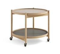 Brdr. Krüger Table roulante Bølling Tray Table model 60 stone. structure en chêne huilé
