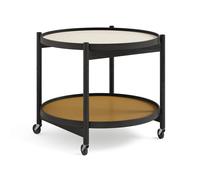 Brdr. Krüger Table roulante Bølling Tray Table model 60 sunny. structure en chêne laqué noir