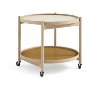 Brdr. Krüger Table roulante Bølling Tray Table model 60 sunny. structure en chêne non traité