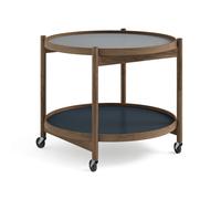 Brdr. Krüger Table roulante Bølling Tray Table model 60 water. structure en chêne huilé fumé