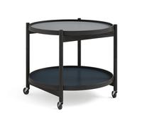 Brdr. Krüger Table roulante Bølling Tray Table model 60 water. structure en chêne laqué noir