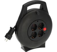 BRE 1093900 - Enrouleur de câble Vario Line, 4 prises, câble de 10 m, noir