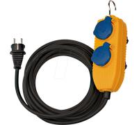BRE 1151740010 - Câble de chantier IP54 avec bloc d'alimentation, 4 voies