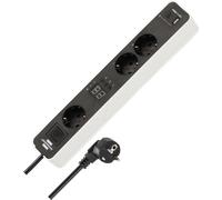 BRE 1153230026 - Barrette de prises eColor, 3 voies, compte à rebours, USB, 1,5 M
