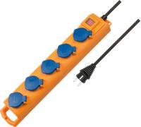 BRE 1159900205 - Barrette de prises extérieures 5 plis pour utilisation sur chant