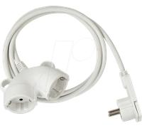 Brennenstuhl Câble d'extension 1161820223 3 m H05VV-F 3G1,5 Blanc connecteur plat double prise