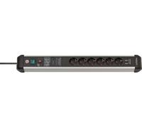 BRE 1391010610 - Bloc multiprise, 6 prises, 2 ports USB-A, protection contre les
