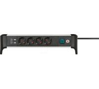 BRE 1391040410 - Bloc multiprise avec 4 prises, avec USB, avec câble de 1,8 M.