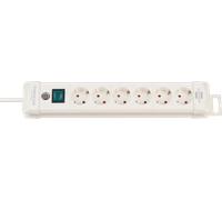 Brennenstuhl Multiprise Premium-Line 1952260100 – 6 prises, câble 3 m, fixation – Blanc