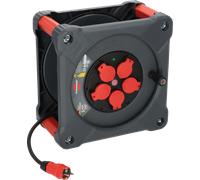 Brennenstuhl Professional KA 3200 Cube De Chantier 5 Prises Enrouleur De Câble H07RN-F 3G2.5 - IP44 - 33m - Noir