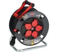 Brennenstuhl Enrouleur de câble Professionnel KU 2200 5 prises H07RN-F 3G2,5 IP44 25 m Noir