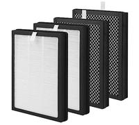 Breabetter Lot de 4 filtres de rechange CAP-500 True HEPA compatibles avec purificateur d'air Cuisinart CAP-500FPK, filtration 3 en 1