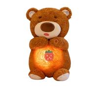 Breathing Bear Sleep Soother - Crying Free Night, Musical Plush Toy, Rhythmic Motion, Light Up Belly, Heartbeat Sound, USB Rechargeable, Gift For Infant Bedtime Usage