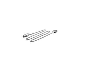BREDEMEIJER 6136231 PINCE A SERVIETTE AVEC CHAÎNE ARGENTE 65 CM