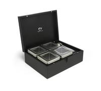 Bredemeijer - Boîte à thé avec 4 boîtes - Bambou - Avec cuillère doseuse