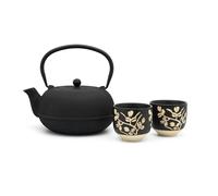 Bredemeijer - Coffret Cadeau Sichuan - Théière en Fonte 1L avec 2 Tasses en Porcelaine