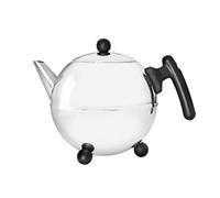 Bredemeijer - Duet® Bella Ronde - Théière double paroi - 1,2 litre - Acier inoxydable - Raccords noirs