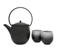 BREDEMEIJER Set cadeau théière Sendai 1,2 litre fonte noire 2 tasses en porcelaine