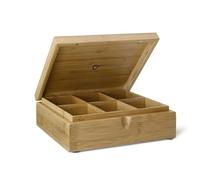 Bredemeijer TBC06BN Storage Boîte à Thé avec 6 Compartiments sans Fenêtre Bambou