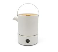 Bredemeijer Théière UMEA 1,2 L avec infuseur et réchaud en céramique blanche