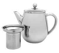 BREDEMEIJER Théière Duet EVA couvercle en verre et filtre 1,1l double paroi acier inoxydable brillant