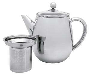 BREDEMEIJER Théière Duet EVA couvercle en verre et filtre 1,1l double paroi acier inoxydable brillant