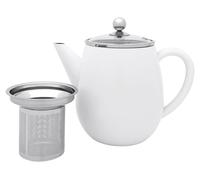 BREDEMEIJER Théière Duet EVA couvercle en verre et filtre 1,1l double paroi acier inoxydable mat blanc