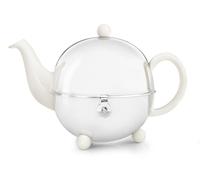 Bredemeijer théière en céramique avec manteau en acier inoxydable Cosy® 0,9L blanc crèmeβ