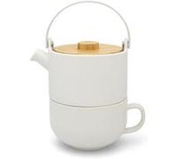 Théière UMEA TEA FOR ONE 500 ml, avec tasse à thé, blanche, Bredemeijer
