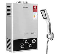 BreeRainz 18LPM Chauffe-Eau à Gaz | 36KW Compatible Gaz Butane ou Propane, Très Basse Pression de Démarrage, pour Maison et Camping-Car