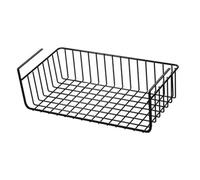 Breeshy 1 Étagère de Rangement de Cuisine en Métal sous la Table, Panier à Suspendre, Support de Rangement Multifonctionnel pour Livres, Maison, Bureau B