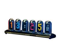 Breeshy Bricolage LED Nixie Tube Horloge RGB IPS Couleur Écran Horloge Numérique Brille WiFi Horloges Analogiques pour Esports Décor de Bureau