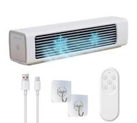 breezamax - qinux breeza max original, 3 vitesses sans fil batterie | ventilateur usb-c portable, climatiseur sans fluide, 3 vitesses réglables, batterie rechargeable, ultra silencieux