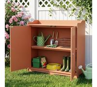BreezTerra Armoire de jardin résistante aux intempéries en PVC de qualité supérieure