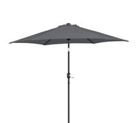 BreezTerra Parasol de jardin inclinable de 270 cm de diamètre avec manivelle, protection UV UPF 50+, coupe-vent et imperméable, cadre en fer stable, parasol de terrasse pour jardin, balcon, terrasse