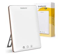 BrellaVio Lampe à lumière du jour PRO 12 000 lux - Avec sac - LED sans UV - Simulation de lumière du jour - Lampe de Jour - Pour la maison, le bureau - Couleur bois