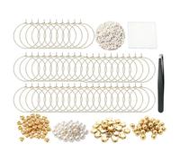 Breloques Pour Verres À Vin Avec perles, pincette et résine pour création | Marqueurs de verre et breloques à boisson pour colliers, bracelets, , déco sac, EVJF, mariage,