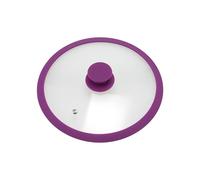 bremermann Couvercle en Verre avec Bord en Silicone pour casseroles et poêles 24 cm (Lilas)