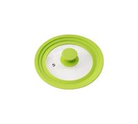 bremermann Couvercle en Verre Universel avec Bord en Silicone, 16/18/20 cm, Petit (Vert)