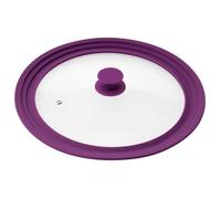 bremermann Couvercle universel pour verre avec bord en silicone, 30/32/34 cm, lilas, grand