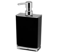 bremermann Distributeur de savon XL avec une capacité d'env. 500 ml, plastique carré, transparent/noir